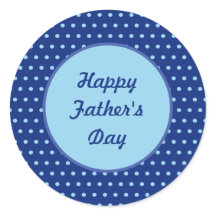 Lycklig Fars dag Polka Dot Round Stickers (flottan