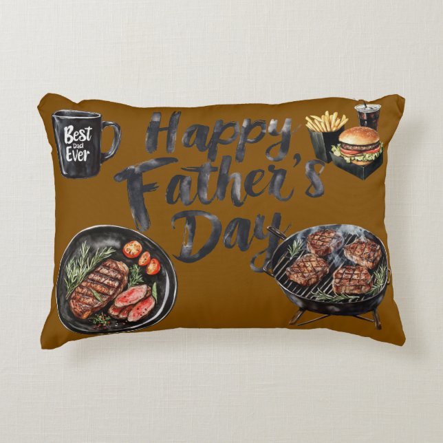 Lycklig Fars dag Prydnadskudde (Framsidan)
