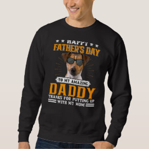 Lycklig Fars dag Råtta Terrier Hund För manar Papp Lång Ärmad Tröja