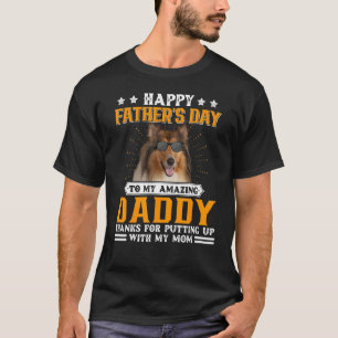 Lycklig Fars dag Rough Collie Hund För manar T Shirt