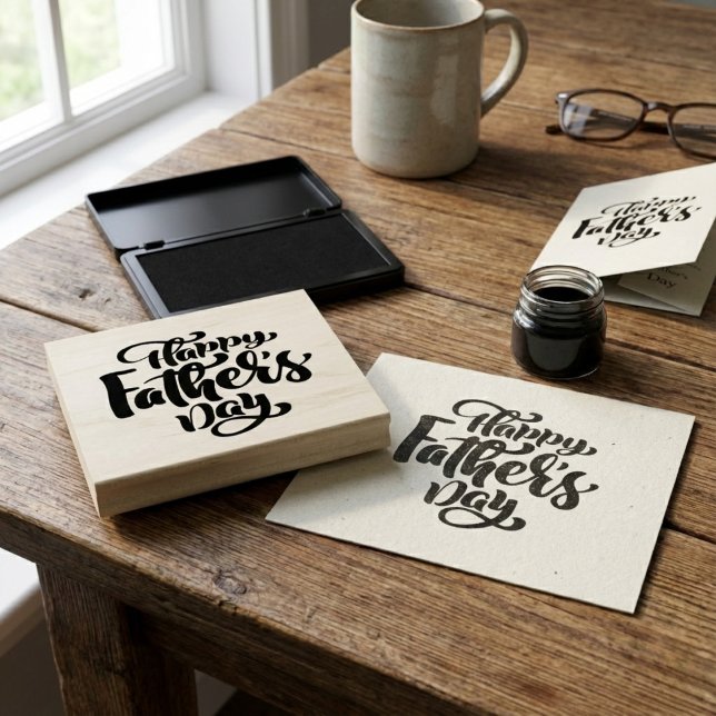 Lycklig Fars dag Rubber Frimärke Stämpel (Happy Father's Day! Rubber Stamp)