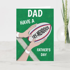 Lycklig Fars dag Rugby Sport Pappa Kort