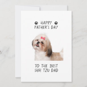 Lycklig Fars dag Shih Tzu Pappa Anpassningsbar Pho Kort