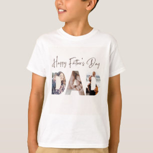 Lycklig Fars dag Skriv ut modern vit T-shirt