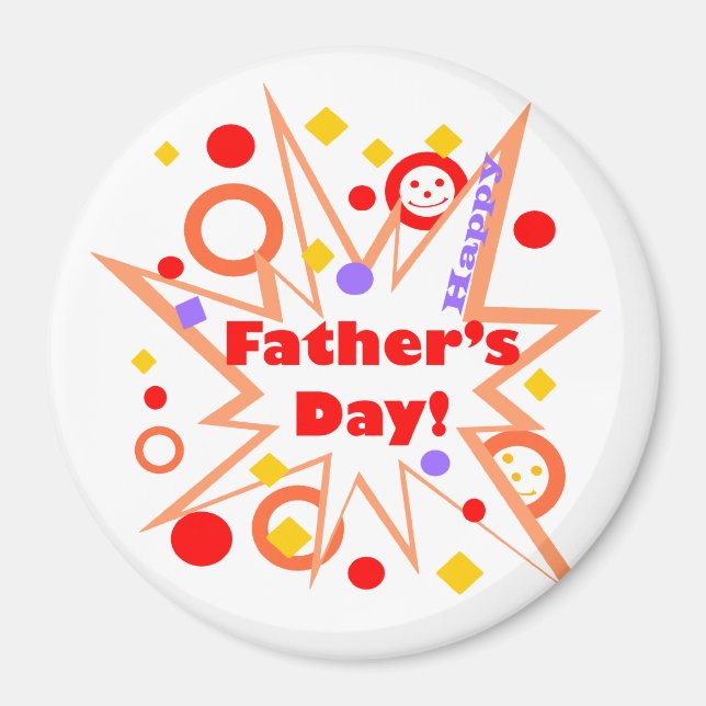 Lycklig Fars dag Stänk Magnet (Framsidan)