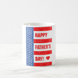 Lycklig Fars dag Stars och stripes Kaffemugg