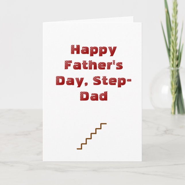 Lycklig Fars dag, Steg-Pappa Kort (Framsida)