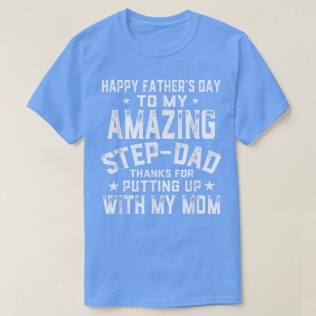 Lycklig fars dag steg pappa s fantastisk stepdad ä t shirt (Design framsida)