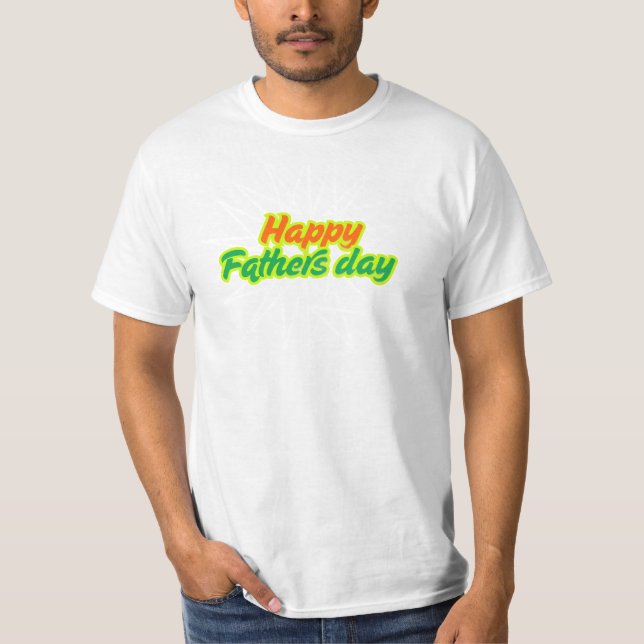 lycklig fars dag t shirt (Framsida)