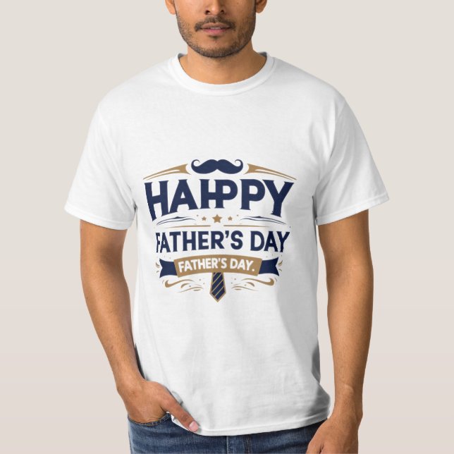 Lycklig Fars dag T-Shirt | Perfekt Gift för Pappa (Framsida)