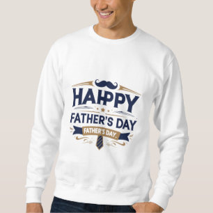 Lycklig Fars dag T-Shirt Perfekt Gift för Pappa Lång Ärmad Tröja