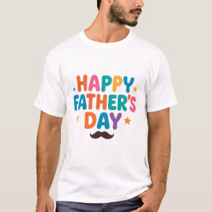 Lycklig Fars dag T-Shirt - Roligt Colorful Brev