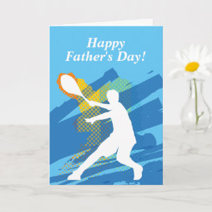 Lycklig Fars dag tennis design hälsning Kort