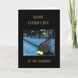Lycklig Fars dag tennis Sport Champion Kort