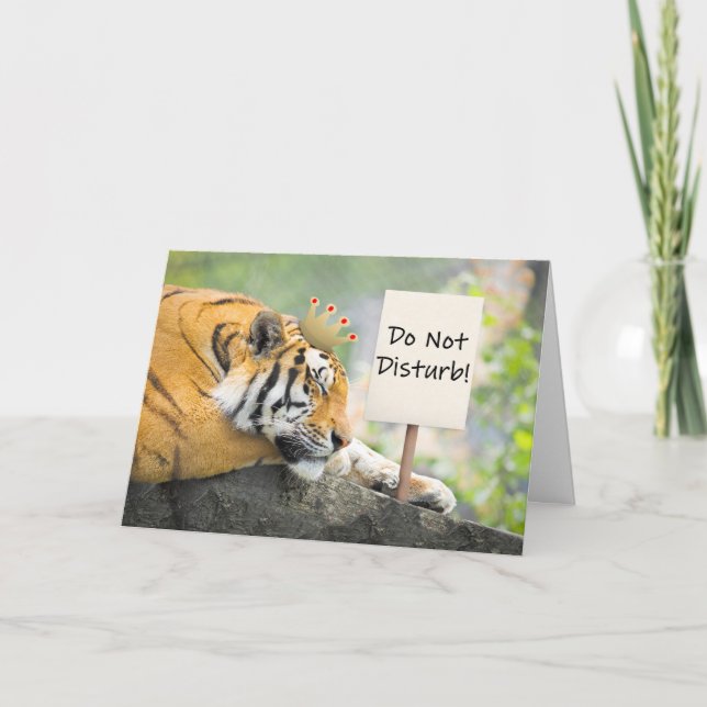 Lycklig Fars dag Tiger Kung Humor Kort (Framsida)