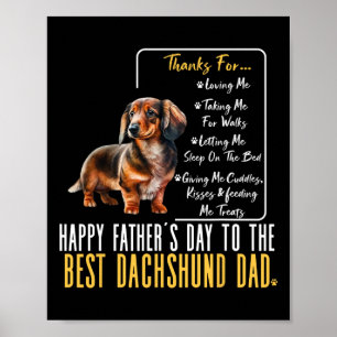 Lycklig Fars dag till bästa Dachshund Pappa - Dach Poster