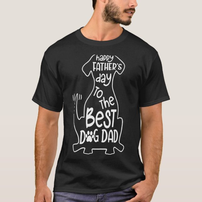 Lycklig Fars dag till bästa Hund Hund T Shirt (Framsida)
