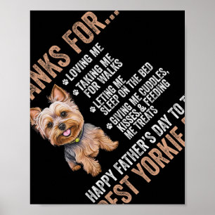 Lycklig Fars dag till Bästa Yorkie Pappa Yorkshire Poster