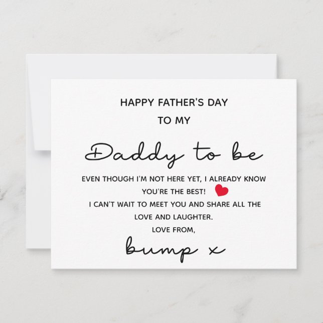 LYCKLIG FARS DAG TILL DADDY FÖR ATT VARA FRÅN BUMP (Framsida)