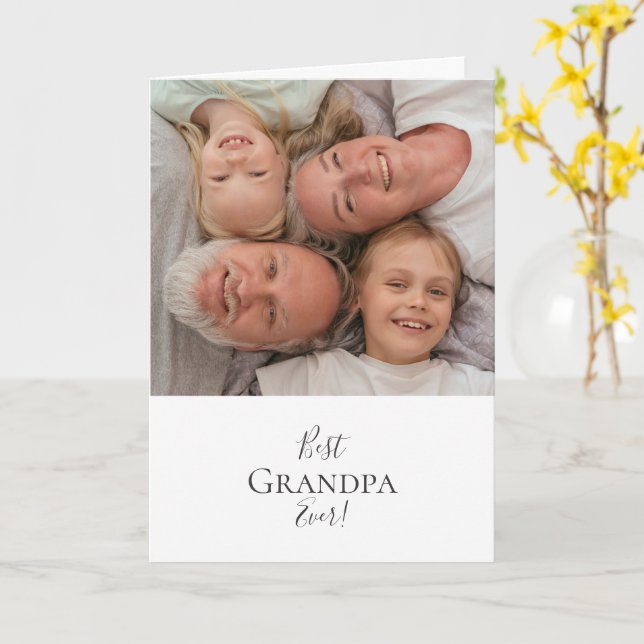 Lycklig Fars dag till den bästa farfar någonsin! K Kort (Gul blomma)