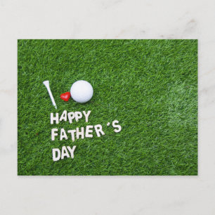 Lycklig Fars dag till golfer Vykort