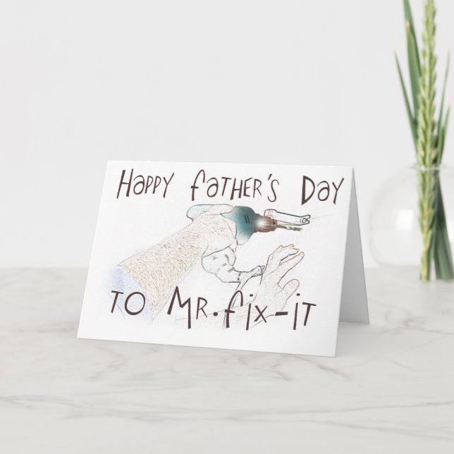 Lycklig Fars dag till Handymannen! Kort (Framsida)