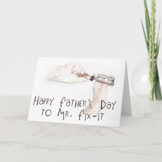 Lycklig Fars dag till Handymannen! Kort (Framsida)