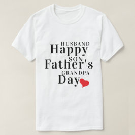 Lycklig Fars dag till Make, son och farfar T Shirt