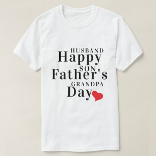 Lycklig Fars dag till Make, son och farfar T Shirt