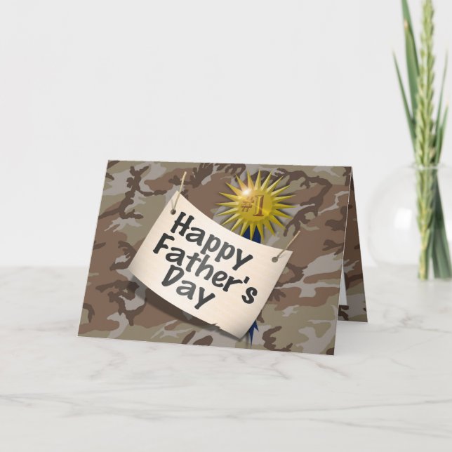 Lycklig Fars dag till min #1 Pappa Kort (Framsida)