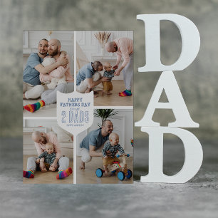 Lycklig Fars dag till min 2 Pappor Foto Julkort