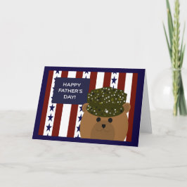 Lycklig Fars dag till min armésoldat Hero & Pappa! Kort