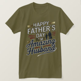 Lycklig Fars dag till min Fantastisk Make - Elegan T Shirt