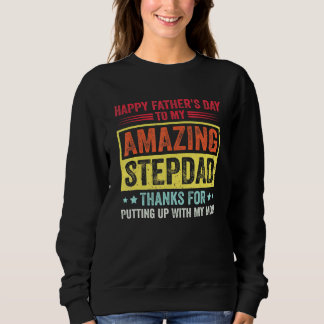 Lycklig Fars dag till min Fantastisk Stepdad Retro T Shirt