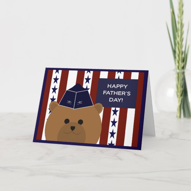 Lycklig Fars dag till min Luft Force Hero & Pappa! Kort (Framsida)