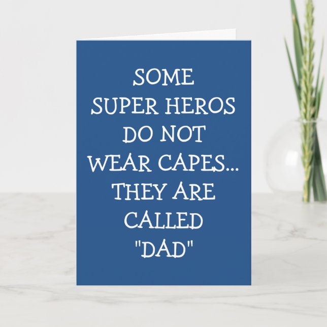 LYCKLIG FARS DAG TILL "MY HERO" PAPPA I MILITÄRA KORT (Framsida)