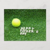 Lycklig Fars dag till tennis-spelare med tennis