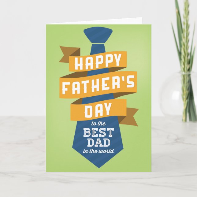 Lycklig Fars dag till världens bästa Pappa Kort (Framsida)