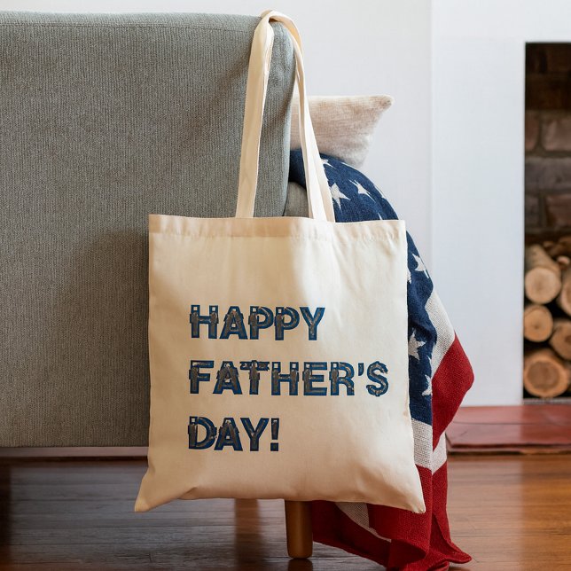 Lycklig Fars dag Tote Bag Tygkasse (Skapare uppladdad)