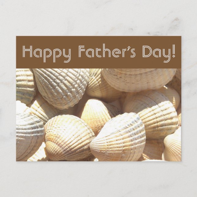 Lycklig Fars dag Tropical Sunny Exotic Sea Snäcka Vykort (Framsida)
