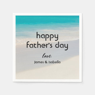 "Lycklig Fars dag" Typografi Beach Pappersservett