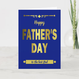 Lycklig Fars dag Typografi Guld Helgkort