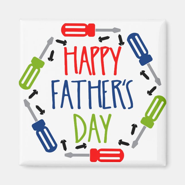 Lycklig Fars dag Underbarare Pappa-gåva Magnet (Framsidan)