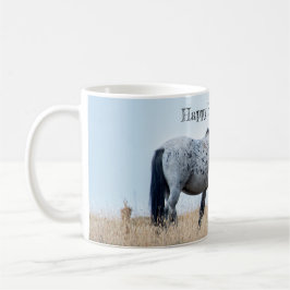 Lycklig Fars dag Vild Horse Stallion and Foal Kaffemugg