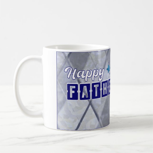 Lycklig-Fars dag-vitekaffeln Mugg (Vänster)
