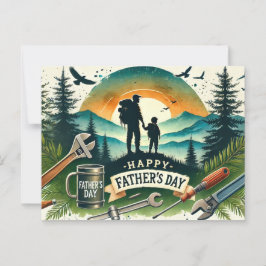 lycklig Fars dag Vykort