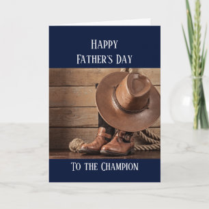 Lycklig Fars dag Westen Cowboy Horse Riding Kort