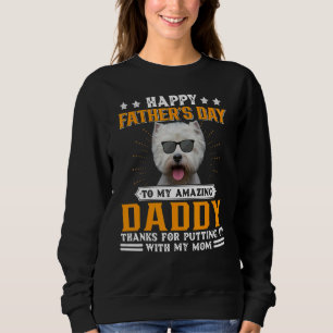 Lycklig Fars dag Westie Hund Pappa För manar T Shirt