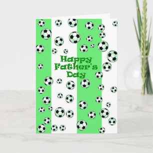 Lycklig fars dagfotboll kort