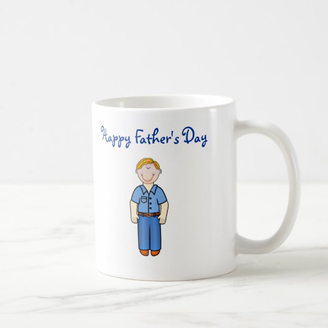 Lycklig fars dagpappa med att le fadern kaffemugg (Höger)